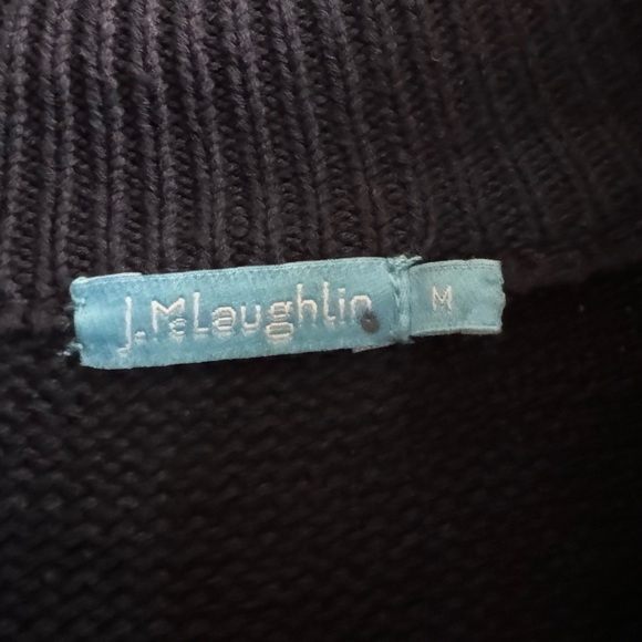 J.McLaughlin Navy Cotton & Linen Sweater, Size M - Picture 5 of 6